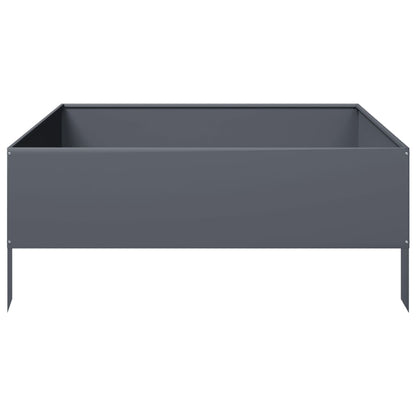 vidaXL Hochbeet Anthrazit 100x100x25 cm Stahl