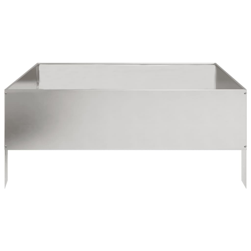 vidaXL Hochbeet 100x100x25 cm Edelstahl