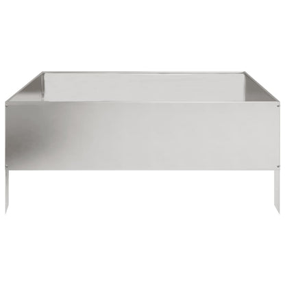 vidaXL Hochbeet 100x100x25 cm Edelstahl