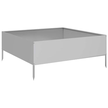 vidaXL Hochbeet 100x100x25 cm Verzinkter Stahl