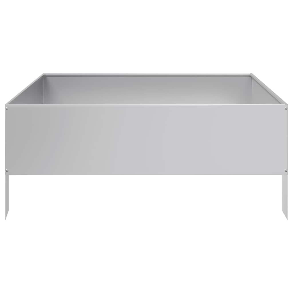 vidaXL Hochbeet 100x100x25 cm Verzinkter Stahl