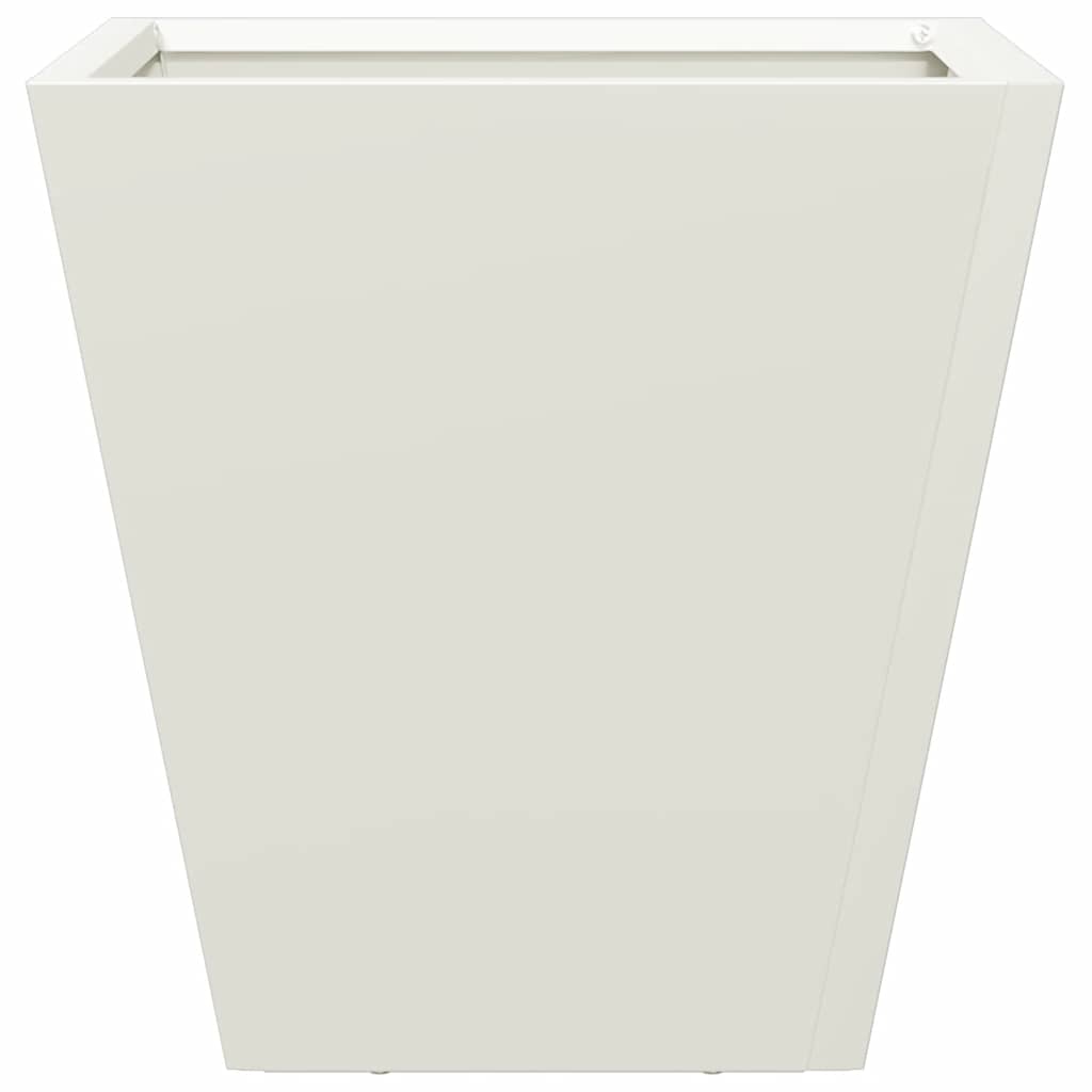 vidaXL Pflanzkübel Weiß 30x30x30 Stahl