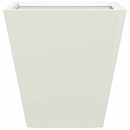 vidaXL Pflanzkübel Weiß 30x30x30 Stahl