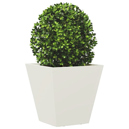 vidaXL Pflanzkübel 2 Stk. Weiß 30x30x30 Stahl