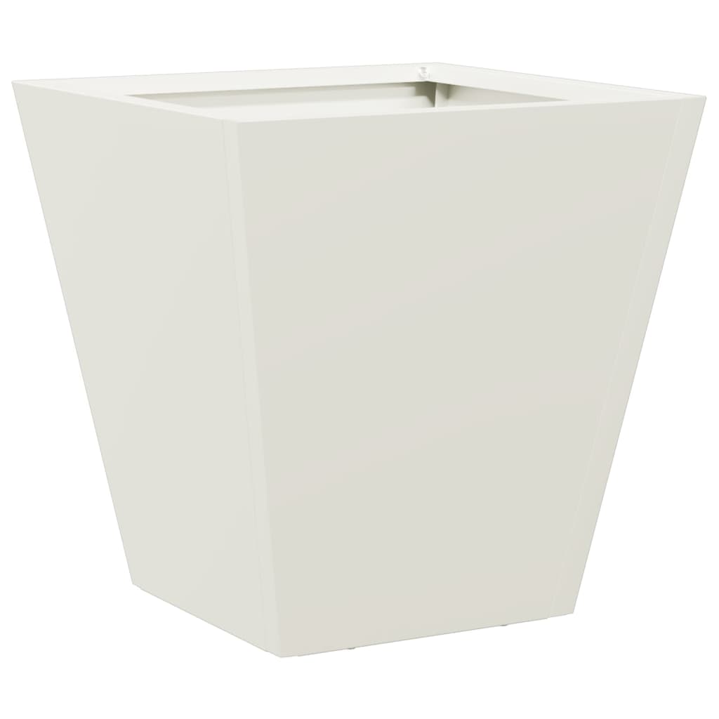 vidaXL Pflanzkübel 2 Stk. Weiß 30x30x30 Stahl