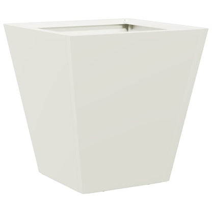 vidaXL Pflanzkübel 2 Stk. Weiß 30x30x30 Stahl