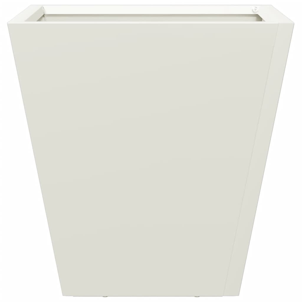vidaXL Pflanzkübel 2 Stk. Weiß 30x30x30 Stahl