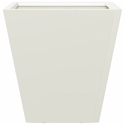 vidaXL Pflanzkübel 2 Stk. Weiß 30x30x30 Stahl