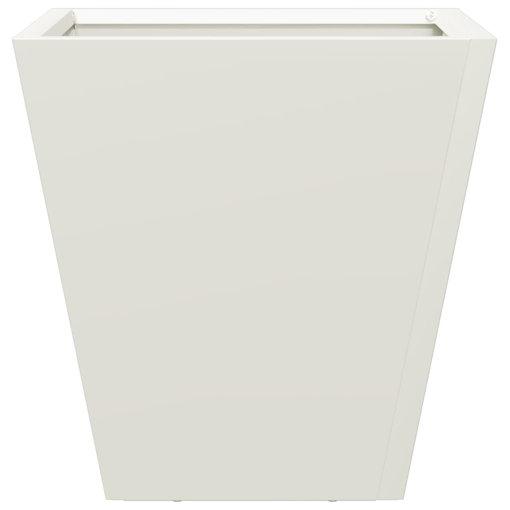 vidaXL Pflanzkübel 2 Stk. Weiß 30x30x30 Stahl