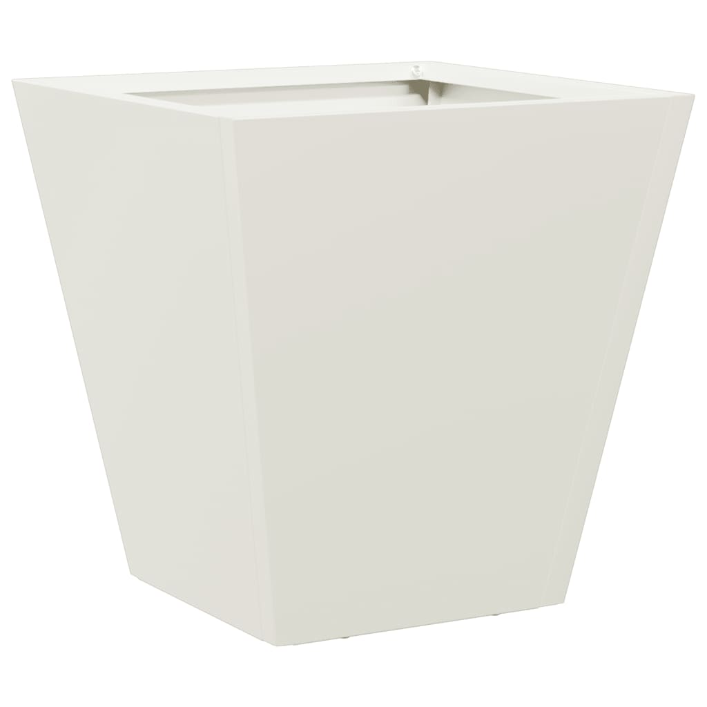vidaXL Pflanzkübel 2 Stk. Weiß 30x30x30 Stahl