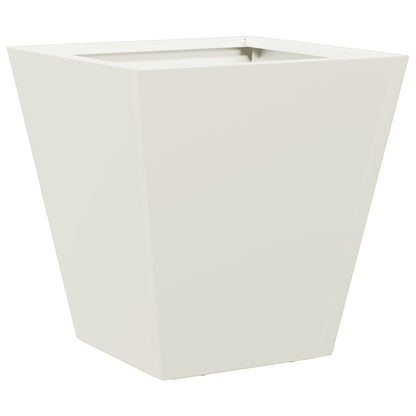 vidaXL Pflanzkübel 2 Stk. Weiß 30x30x30 Stahl