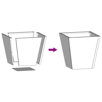 vidaXL Pflanzkübel Anthrazit 30x30x30 Stahl