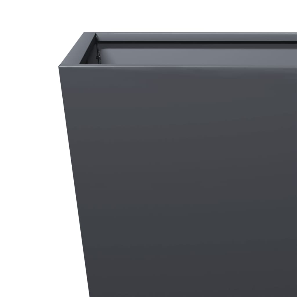 vidaXL Pflanzkübel 2 Stk. Anthrazit 30x30x30 Stahl