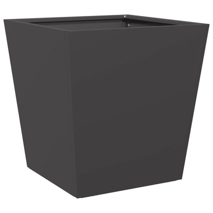 vidaXL Pflanzkübel 2 Stk. Schwarz 40x40x40 cm Stahl