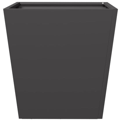 vidaXL Pflanzkübel 2 Stk. Schwarz 40x40x40 cm Stahl