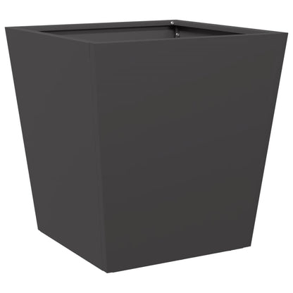 vidaXL Pflanzkübel 2 Stk. Schwarz 40x40x40 cm Stahl