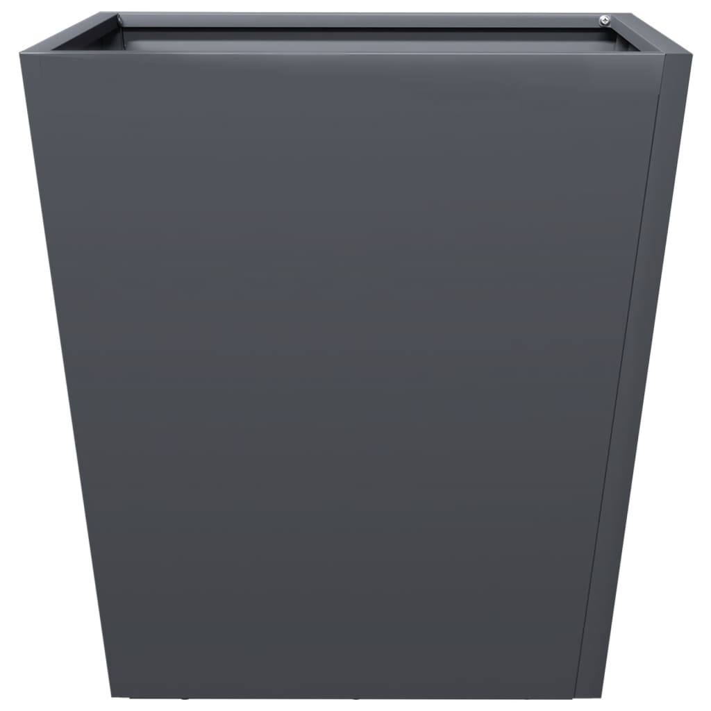 vidaXL Pflanzkübel Anthrazit 40x40x40 Stahl
