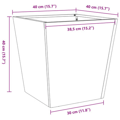 vidaXL Jardinières 2 pcs Anthracite 40x40x40 Acier