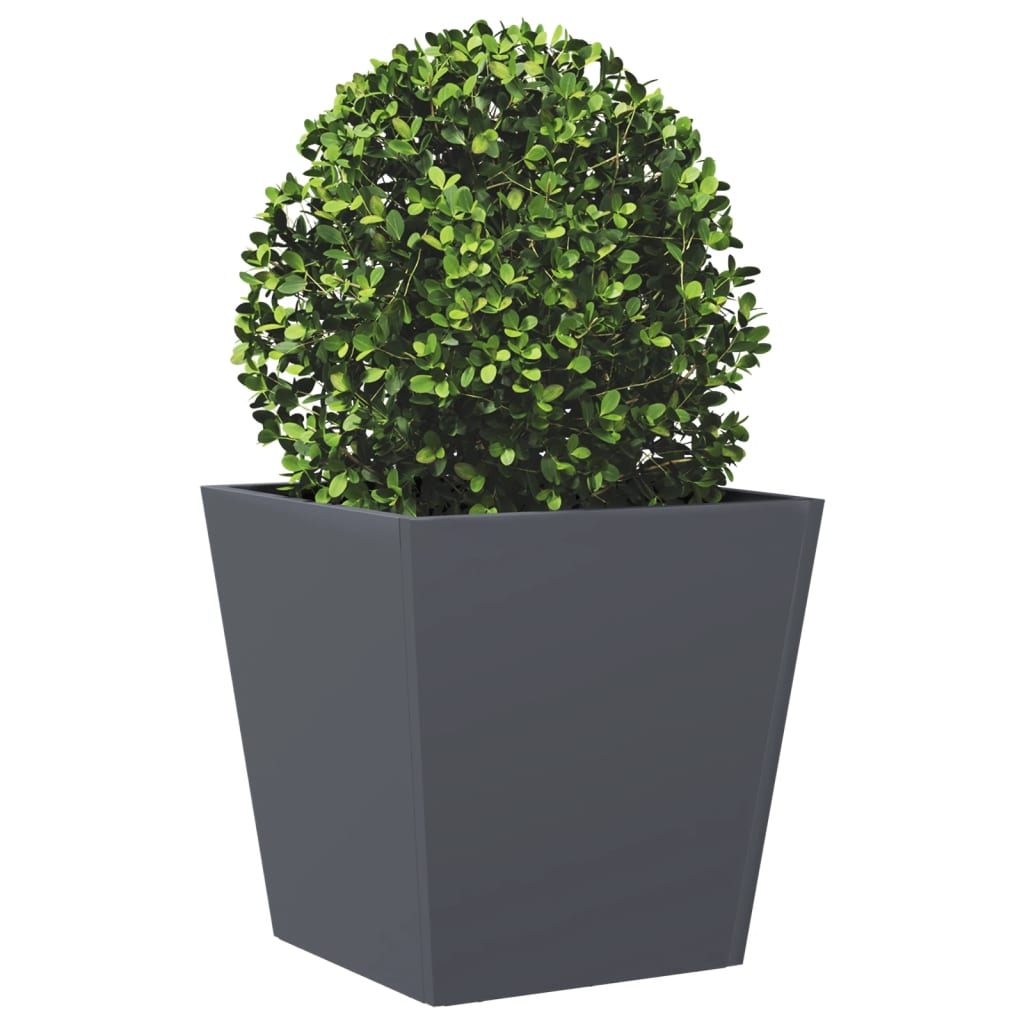 vidaXL Jardinières 2 pcs Anthracite 40x40x40 Acier
