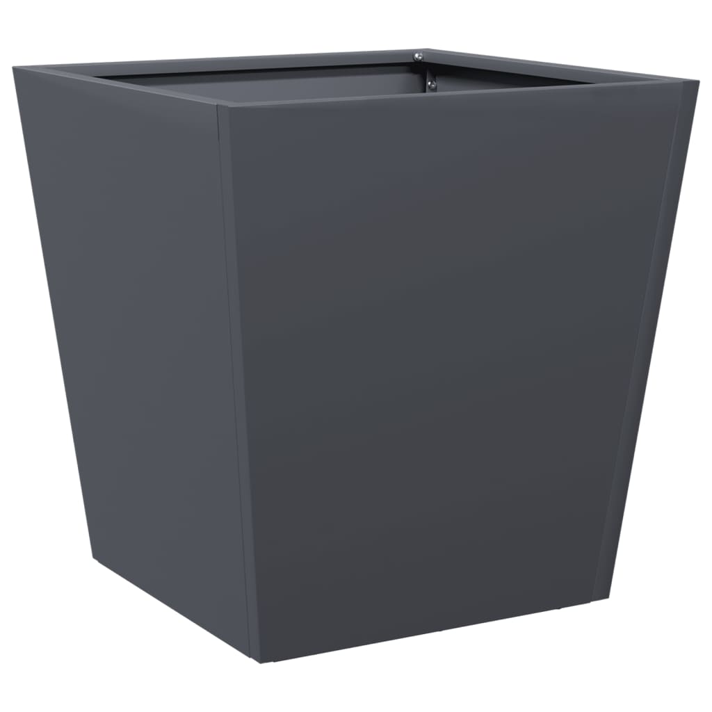 vidaXL Jardinières 2 pcs Anthracite 40x40x40 Acier