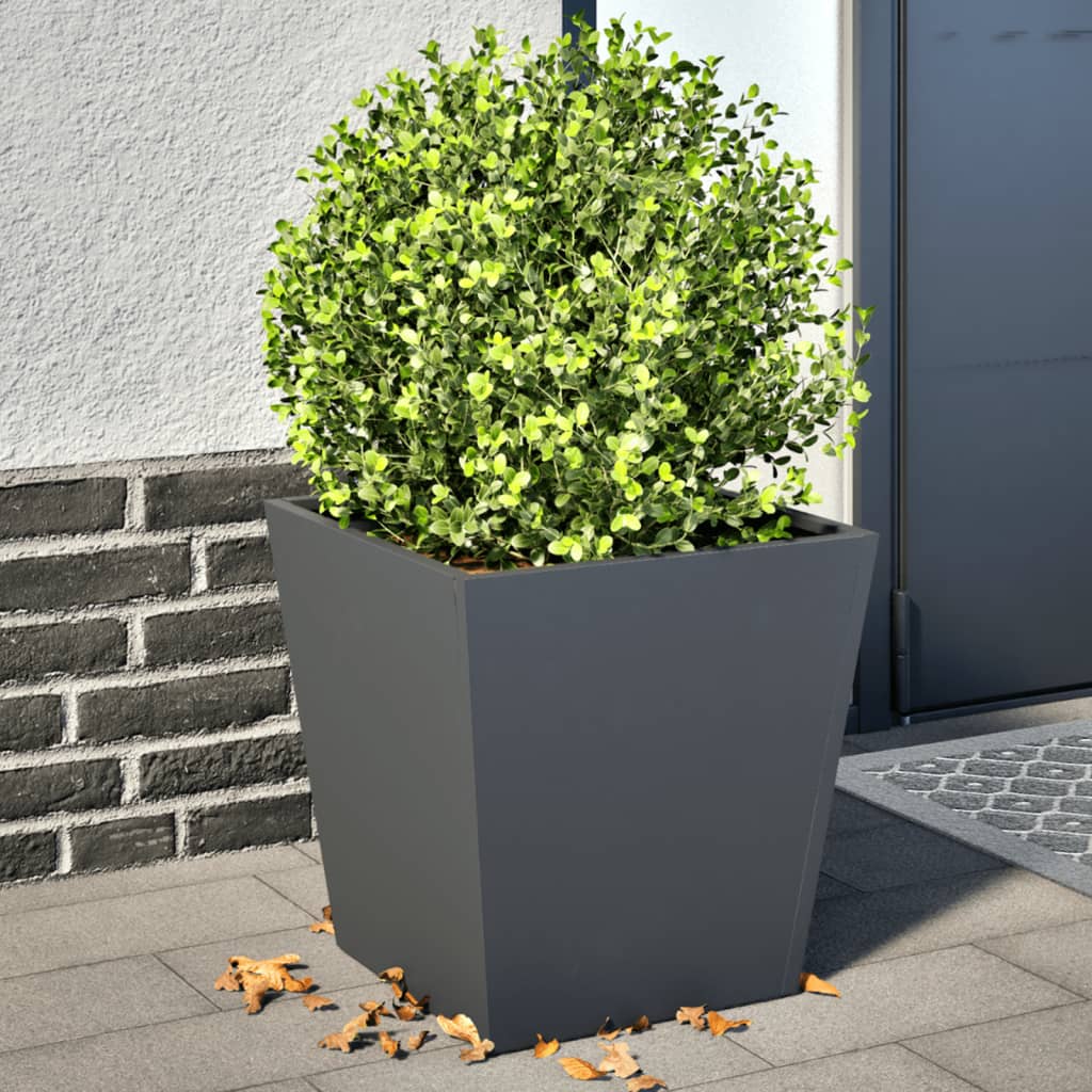 vidaXL Jardinières 2 pcs Anthracite 40x40x40 Acier