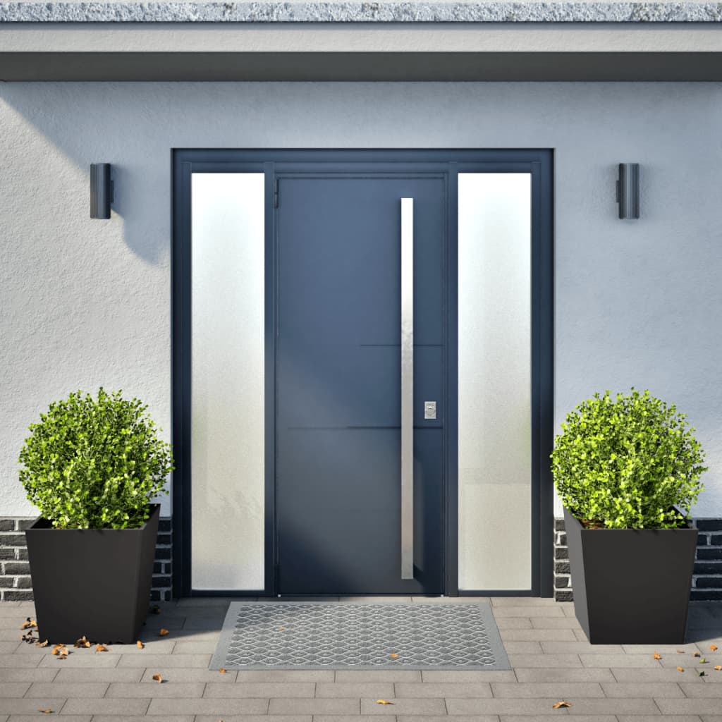 vidaXL Pflanzkübel 2 Stk. Schwarz 50x50x50 cm Stahl