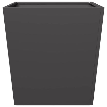 vidaXL Pflanzkübel 2 Stk. Schwarz 50x50x50 cm Stahl