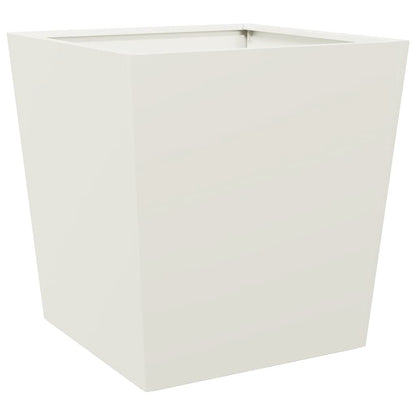 vidaXL Jardinières 2 pcs Blanc 50x50x50 cm Acier