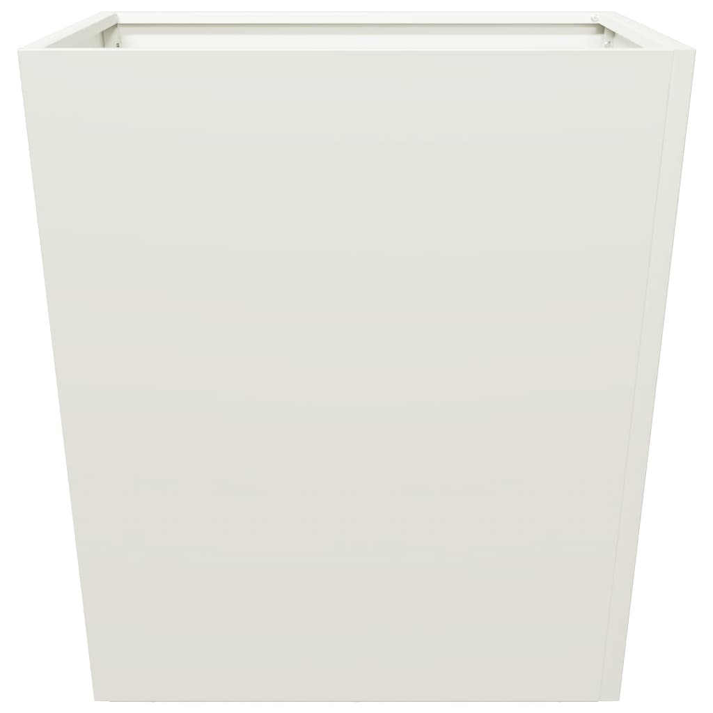 vidaXL Jardinières 2 pcs Blanc 50x50x50 cm Acier