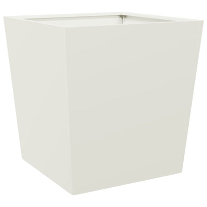 vidaXL Jardinières 2 pcs Blanc 50x50x50 cm Acier