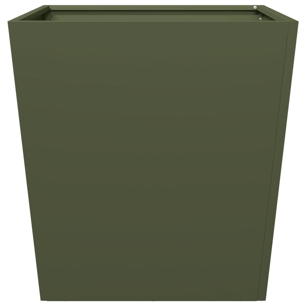 vidaXL Jardinière vert olive 50x50x50 cm Acier