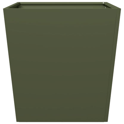 vidaXL Jardinière vert olive 50x50x50 cm Acier