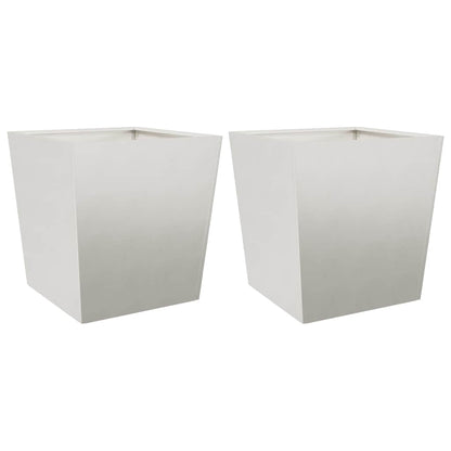 vidaXL Pflanzkübel 2 Stk. 50x50x50 cm Edelstahl