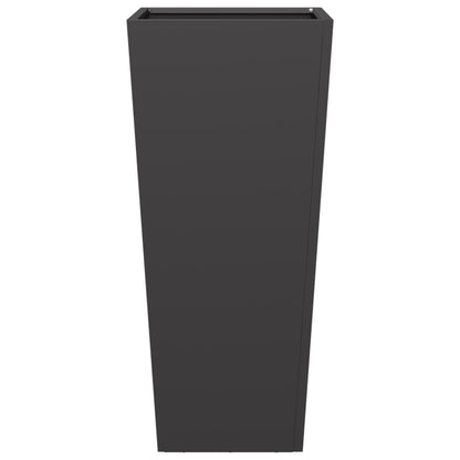 vidaXL Pflanzkübel Schwarz 35x35x75 cm Stahl