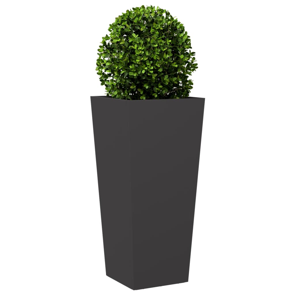 vidaXL Jardinières 2 pcs. Noir 35x35x75 cm Acier