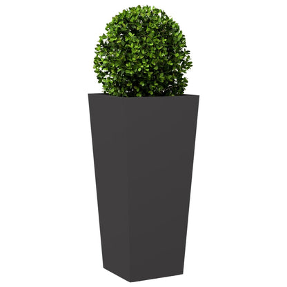 vidaXL Jardinières 2 pcs. Noir 35x35x75 cm Acier