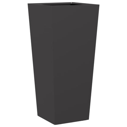 vidaXL Jardinières 2 pcs. Noir 35x35x75 cm Acier