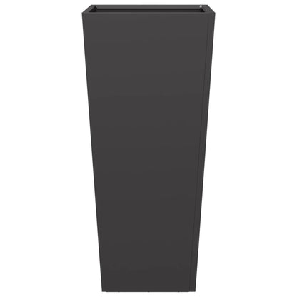vidaXL Jardinières 2 pcs. Noir 35x35x75 cm Acier