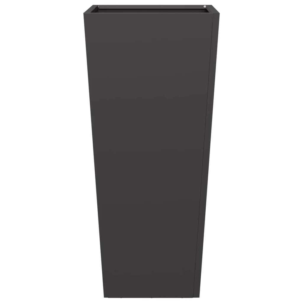 vidaXL Jardinières 2 pcs. Noir 35x35x75 cm Acier