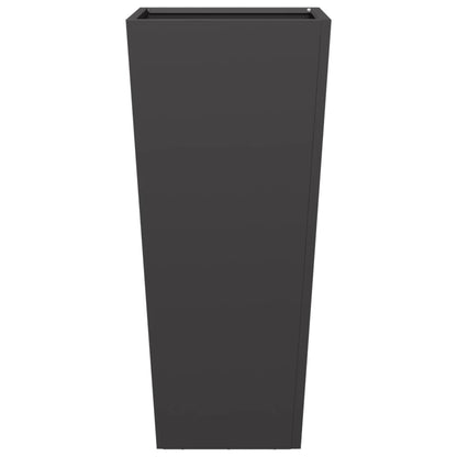 vidaXL Jardinières 2 pcs. Noir 35x35x75 cm Acier