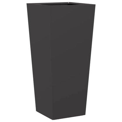 vidaXL Jardinières 2 pcs. Noir 35x35x75 cm Acier