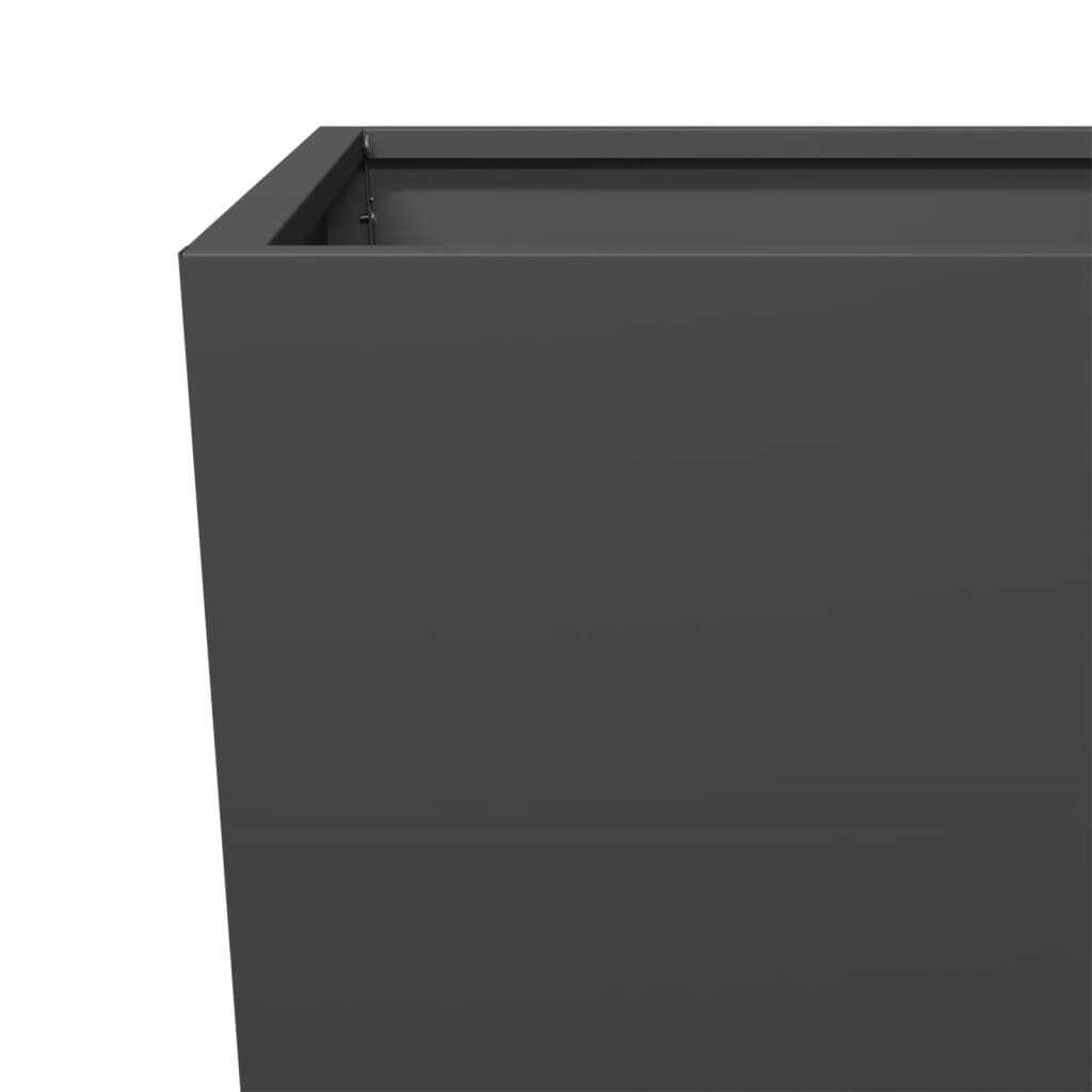 vidaXL Jardinières 2 pcs. Noir 35x35x75 cm Acier