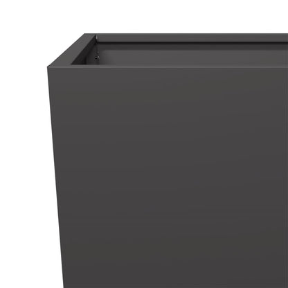 vidaXL Jardinières 2 pcs. Noir 35x35x75 cm Acier