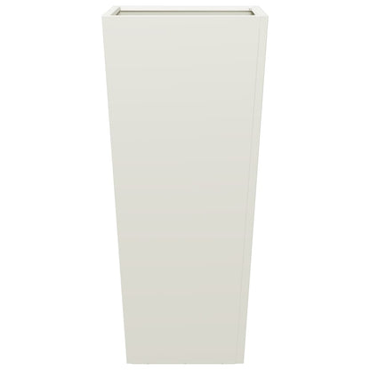 vidaXL Pflanzkübel Weiß 35x35x75 cm Stahl