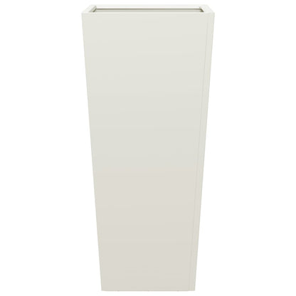 vidaXL Pflanzkübel Weiß 35x35x75 cm Stahl