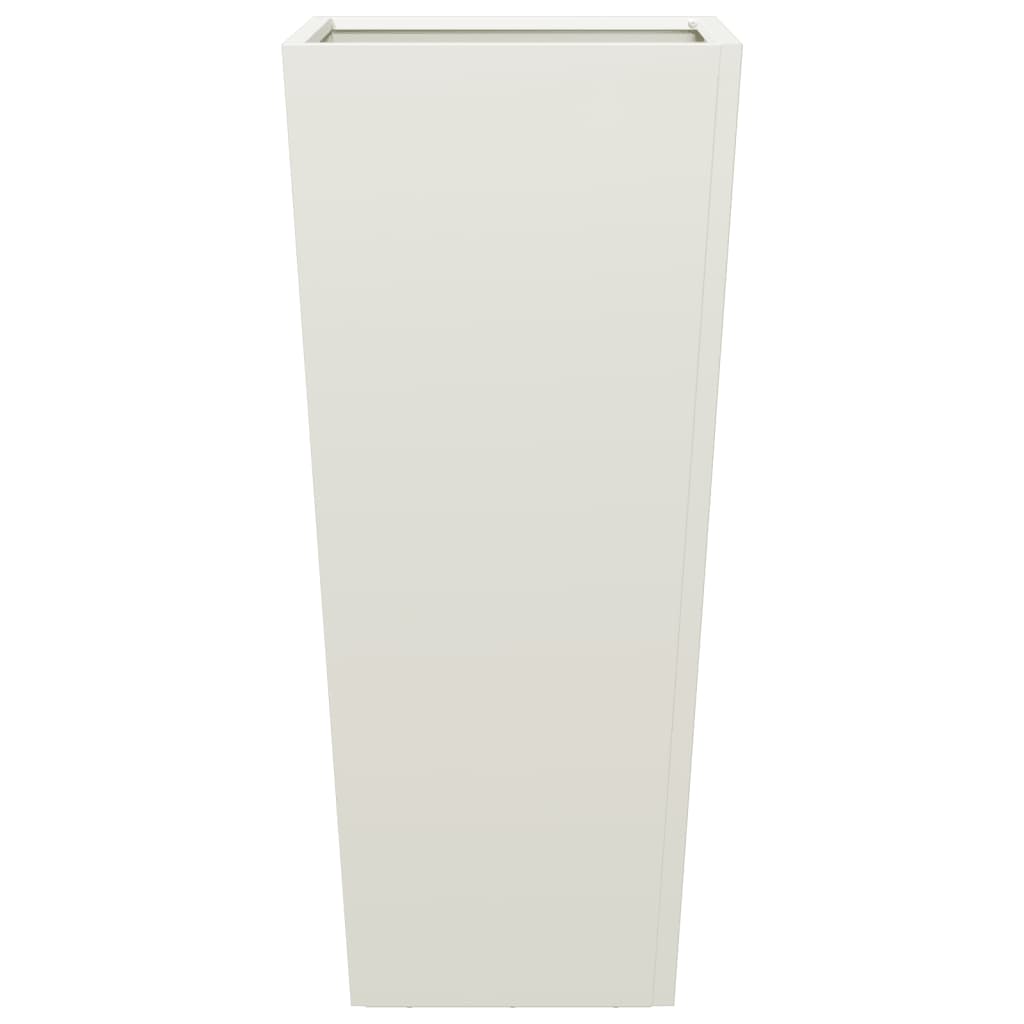 vidaXL Pflanzkübel 2 Stk. Weiß 35x35x75 cm Stahl