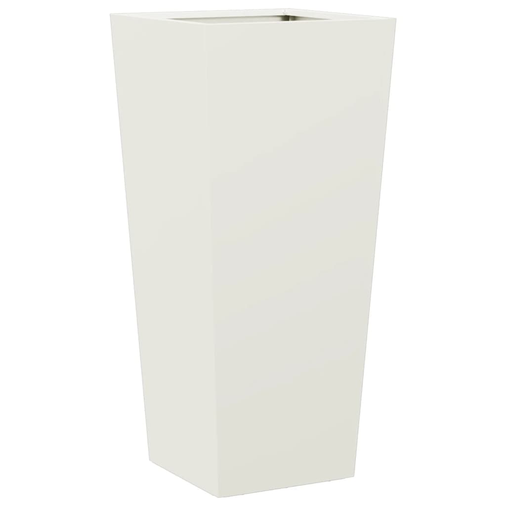 vidaXL Pflanzkübel 2 Stk. Weiß 35x35x75 cm Stahl
