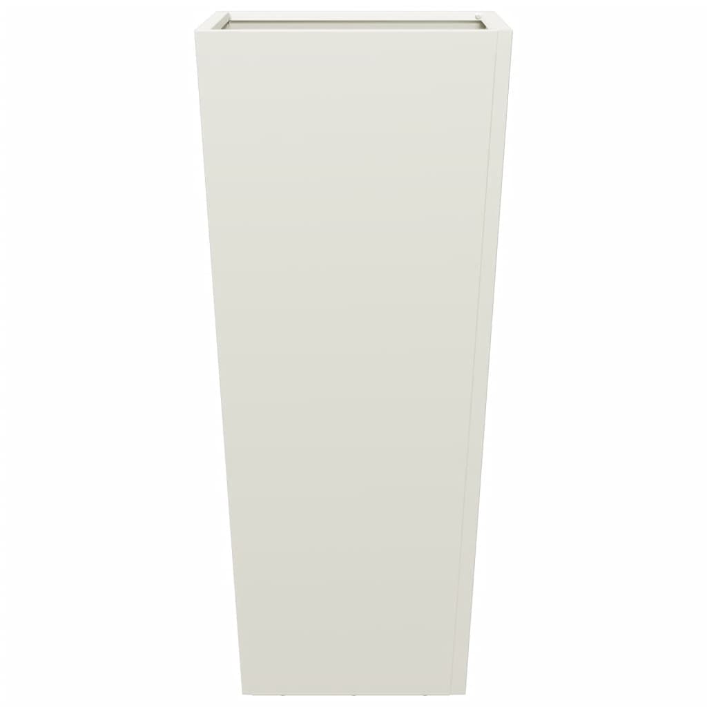 vidaXL Pflanzkübel 2 Stk. Weiß 35x35x75 cm Stahl