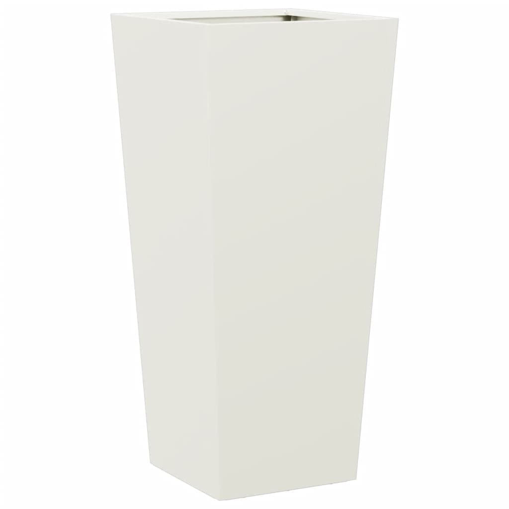 vidaXL Pflanzkübel 2 Stk. Weiß 35x35x75 cm Stahl