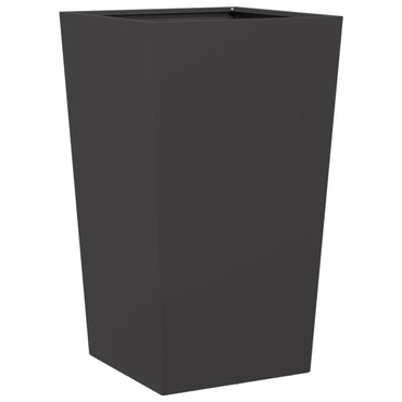vidaXL Pflanzkübel Schwarz 45x45x75 cm Stahl